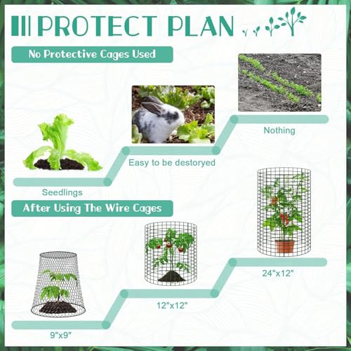 6 Packs 12x12" Plant Protectors from Animals (18PCS-12"x 12")