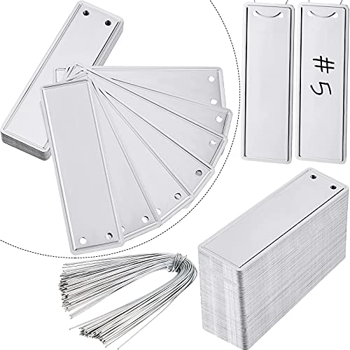 120 Pieces Aluminum Metal Plant Labels Tree Tags Writable (120 Count)