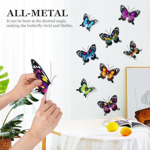 8 Pack Metal Butterfly Wall Decor (8PCS Butterfly)