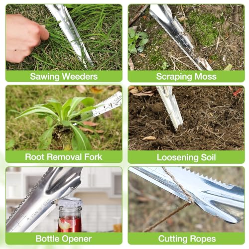 5-in-1 Hand Weeder Puller, Stainless Steel Garden Trowel