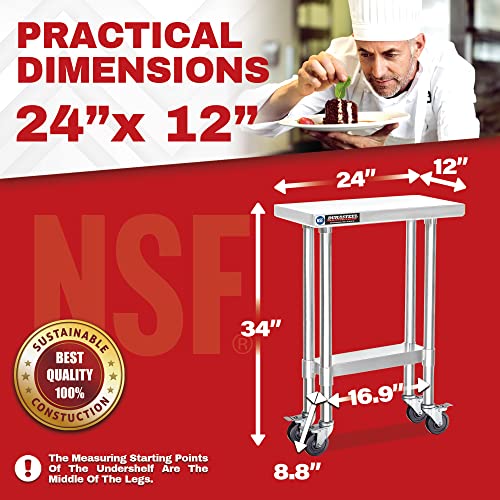 24x12 NSF Stainless Steel Cart