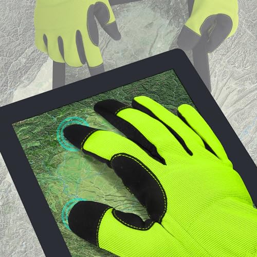 100% Waterproof Winter 2 Pairs Pack Work Gloves for Men Yellow S (Yellow - Thermal (2 Pairs) / Small)