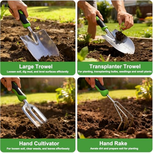 Gardening Tools 7 (7PCS Black Green)