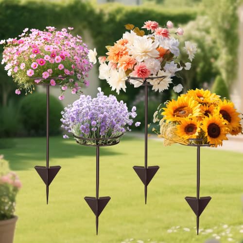 3 Pack Adjustable Outdoor Flower Pot Stand (Brown)