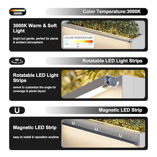 30" H Rectangular Metal Planter with Led Light for Indoor Outdoor White (White / 16.1"H×10"W×30"L)