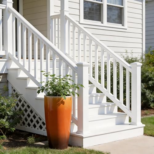 21 inch Tall Planters for Outdoor & Indoor Plants (Orange)