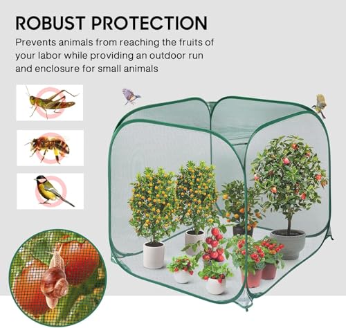 2Pc Pop Up Mesh Plant Cover (Green / 2 pieces)