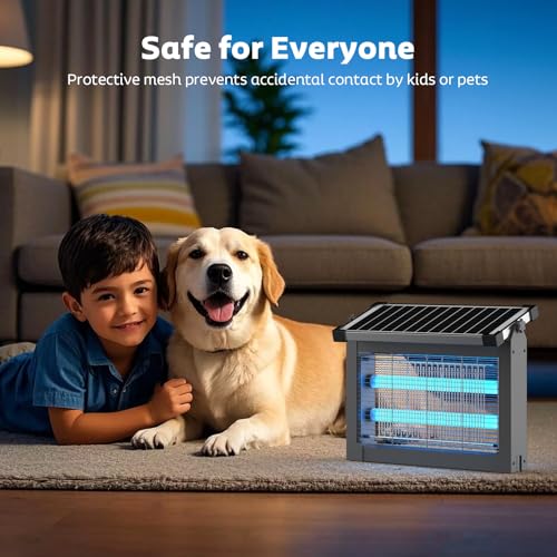 Solar Bug Zapper Outdoor (Light Gray)