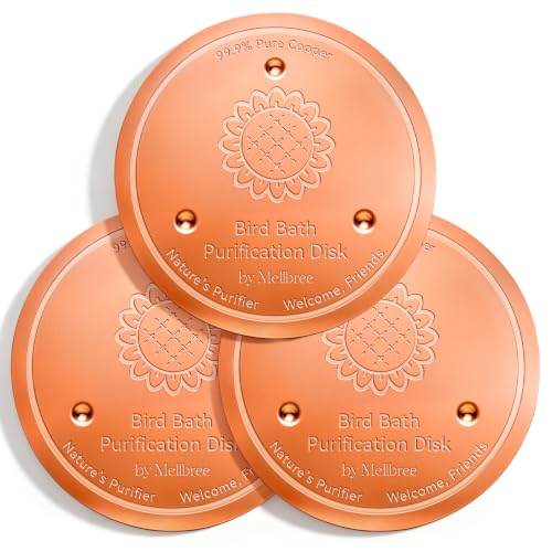 3 Pack Bird Bath Copper Disc (Copper Sunflower)