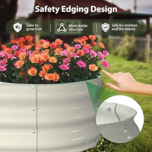 Raised Garden Bed Kit (Pearl White / 8×2×1 ft)