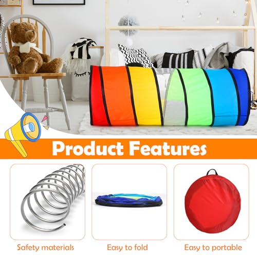 3 Pcs Giant 27.6 Inch Play Tunnel for Kids and Large Dogs