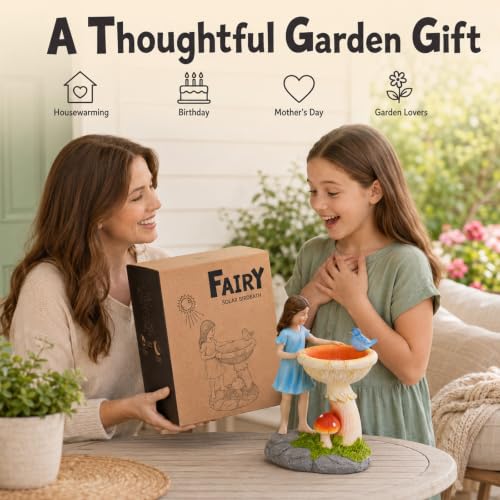 Solar Fairy Statues for Garden Decor (Blue)