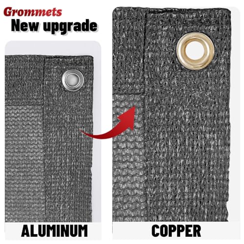Shade Cloth 4x19 FT Sun Shade (4' x 19' custom size / Dark Grey)