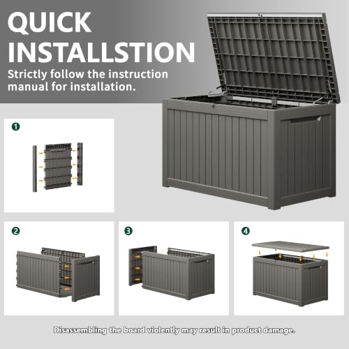 Outdoor Storage Box (Grey / 280 Gallon)