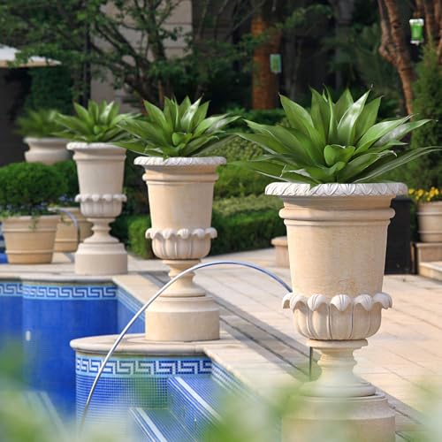 28" Artificial Agave Plants Outdoor Large Fake Agave Plants Faux Succulents for Outdoor Indoor Home Front Porch Decor (Green-2pcs-28")