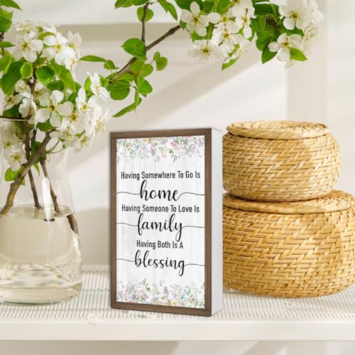 Having Somewhere To Go Is a Home Wooden Box Sign Desk Decor (Having Somewhere To Go Is a Home)