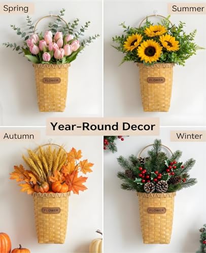 Woven Hanging Basket for Wall Door (Cone-Shaped)