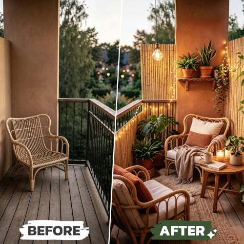 Natural Bamboo Fence (48 Sq Ft)