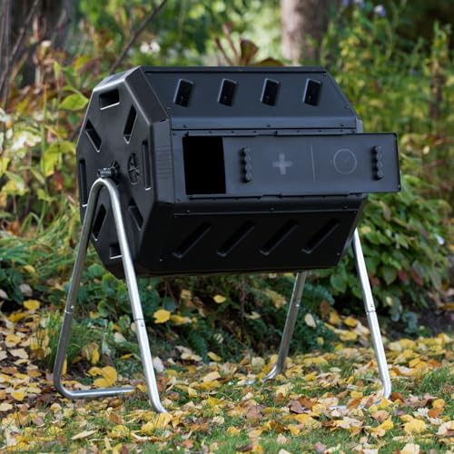 IM4000 Dual Chamber Tumbling Composter (Black / 37 gallon)