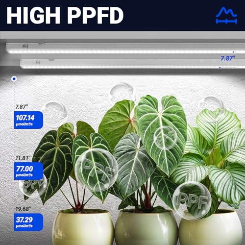 T5 Grow Lights for Indoor Plants (White / 2ft-white Cover)