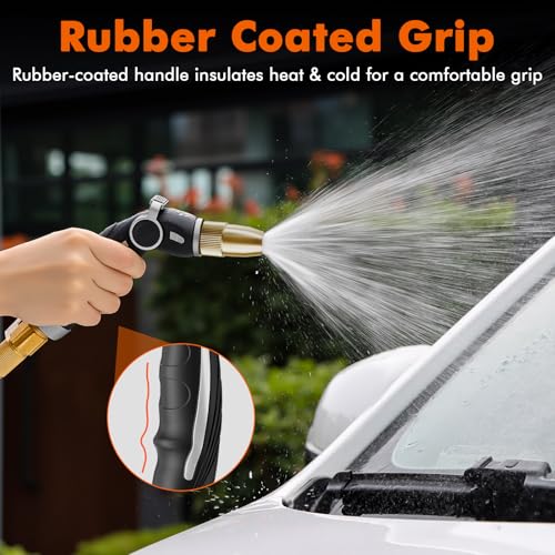 Garden Hose Nozzle (Silver / 4 Watering Patterns)