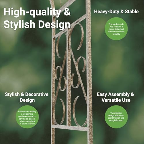 Metal Garden Arbor (Copper-Spire Top)