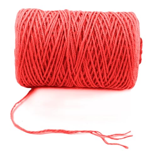 3mm x 1000 Feet Red Jute Rope (Red / 3mm x 1000 Ft)