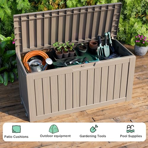 150 Gallon Resin Deck Box (Grey / 150 Gallon)