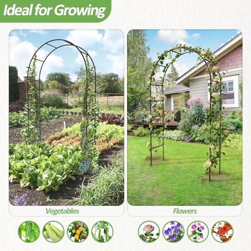 Garden Arch Trellis for Climbing Plants Outdoor (94.5"(H)*55"(L)*7.7"(W))