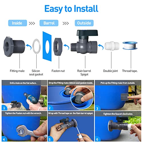 Rain Barrel Spigot Kit (1Pack)