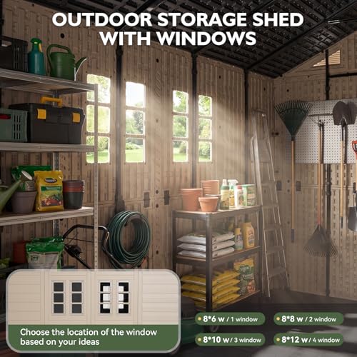 8x10 Ft Outdoor Storage Shed with Floor (8x10)