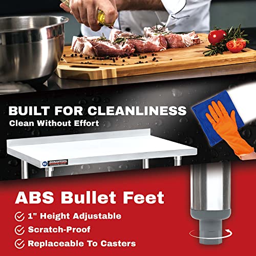 NSF Commercial Kitchen Table (24 x 30 inch / Table with Backsplash)