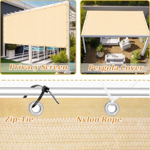 Customized Size 90% Sun Shade Cloth with Grommets