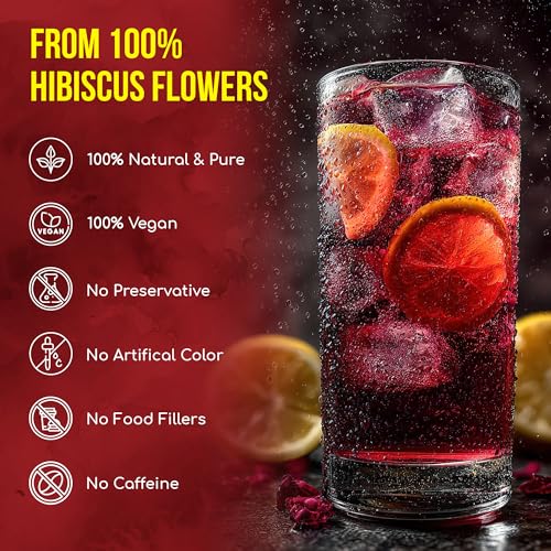 Premium 115 Hibiscus Flowers Tea Bags (120 Tea Bags)