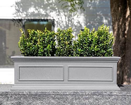 Brixton Series Window Box Planter (Gray / 11"H x 11"W x 36"L)