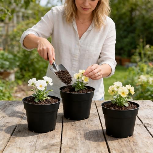 50 Pack 6 Inch Nursery Pots (Black / 6 Inch 50 Pack)