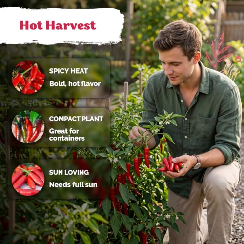 150 Serrano Tampiqueno Hot Pepper Heirloom Vegetable Seeds
