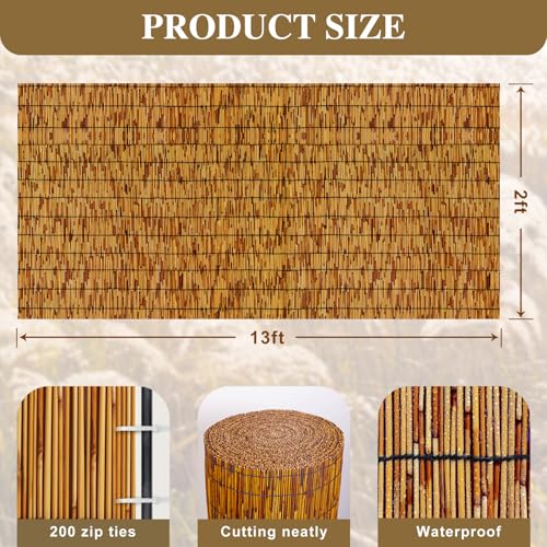 Bamboo Fencing (2×12FT / Brown)