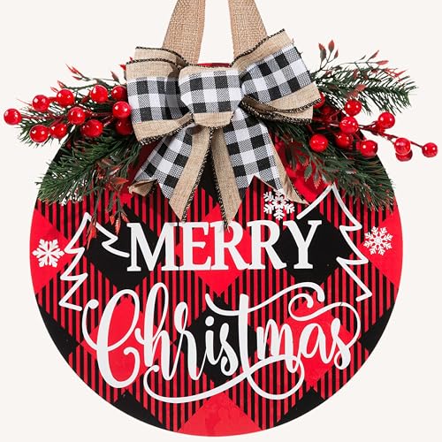Christmas Door Sign for Front Door (Christmas Door Sign-d)