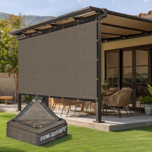 90% Sun Shade Cloth (Brown 90% Shading Rate / 8ftx10ft)