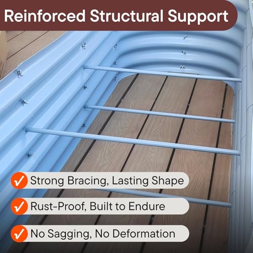 8 Pack Galvanized Raised Garden Beds (Beige / Set of 8)