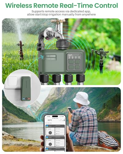 WiFi Water Timer 4 Zone for Garden Hose