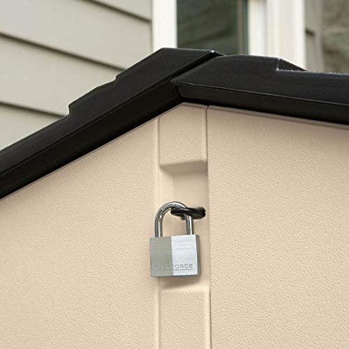Slide Lid Resin Outdoor Storage Shed (7'x5' / Beige)