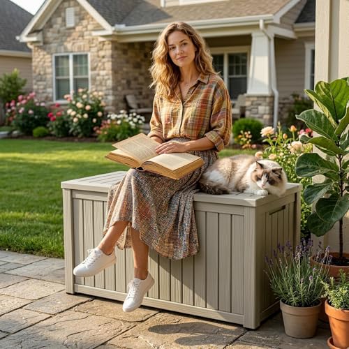 Outdoor Storage Box (Grey / 180 Gallon)