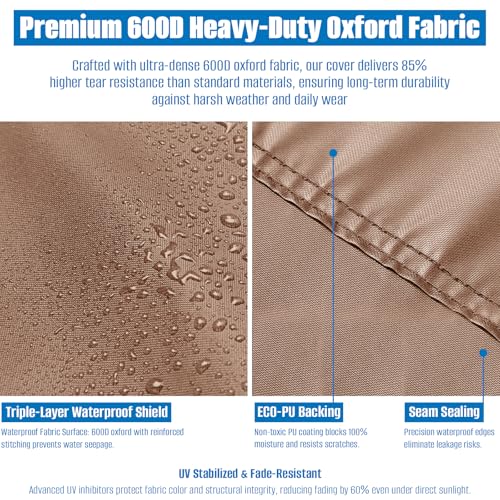 69in Outdoor Cushion Storage Bag (Brown / 69x29.5x21.6in)