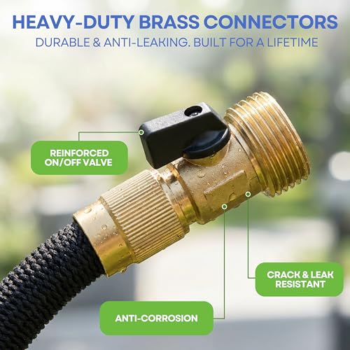 XpandaHose 50ft Expandable Garden Hose (50ft / Black)
