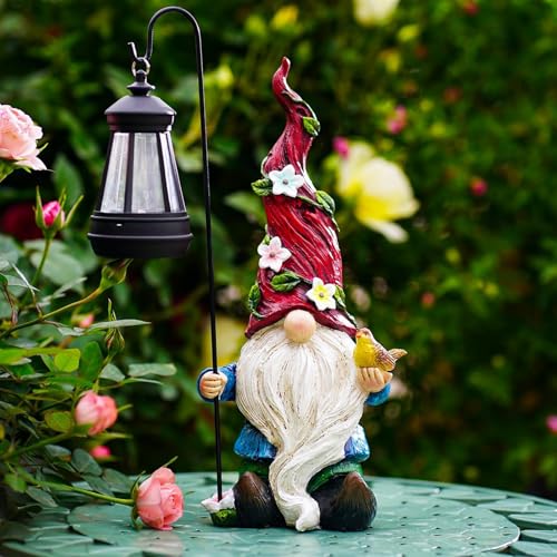 Gnomes Outdoor Statue with Solar Lights