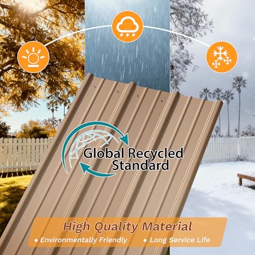 8x4FT Outdoor Storage Shed (8x4 / Brown)