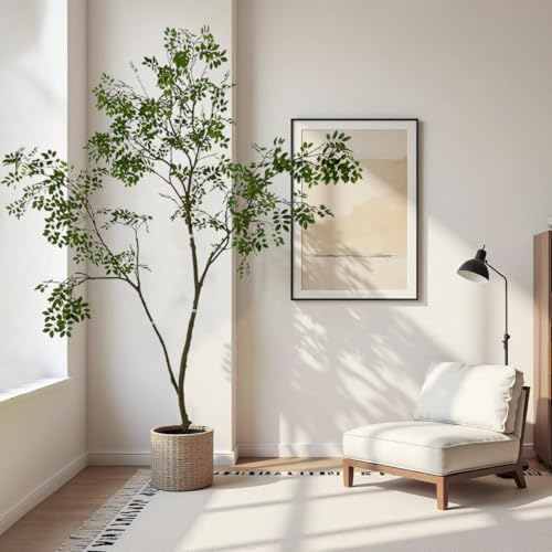 Artificial Elm Tree Faux Elm Tree 9ft Tall Fake Plant in Pot Fake Silk Tree Faux Plants Indoor (9ft)
