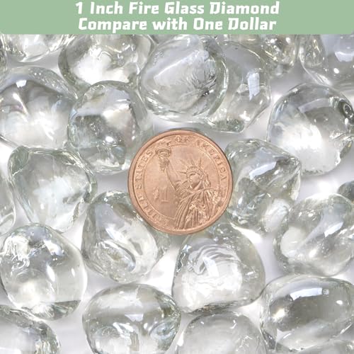 10 Pounds Fire Pit Glass Rocks